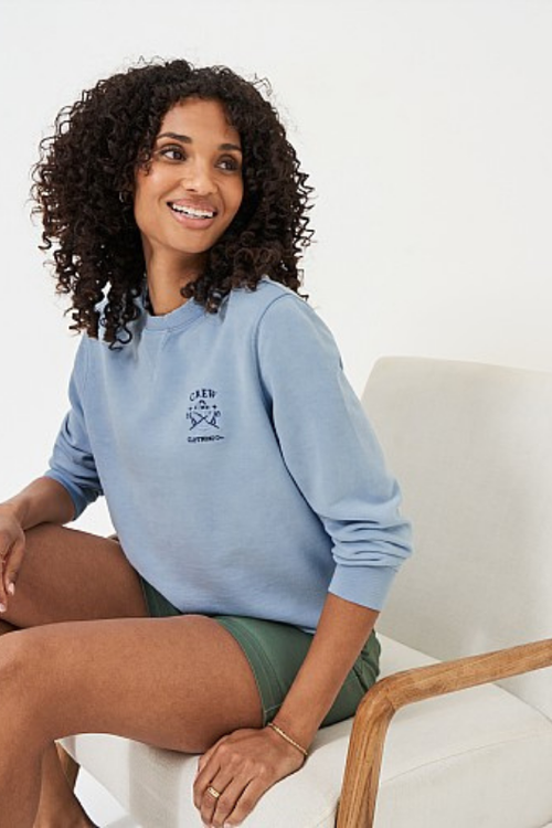 An image of the Crew Clothing Pigment Dyed Crew Neck Sweatshirt