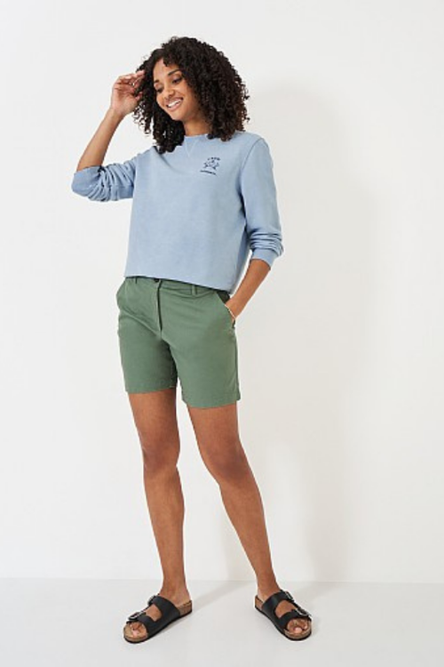 An image of the Crew Clothing Pigment Dyed Crew Neck Sweatshirt