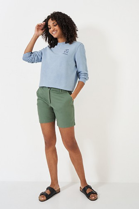 An image of the Crew Clothing Pigment Dyed Crew Neck Sweatshirt