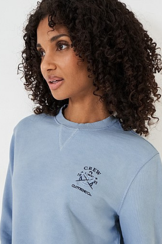 An image of the Crew Clothing Pigment Dyed Crew Neck Sweatshirt