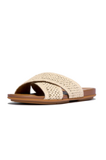 An image of the Fitflop Gracie Woven Cross Slides