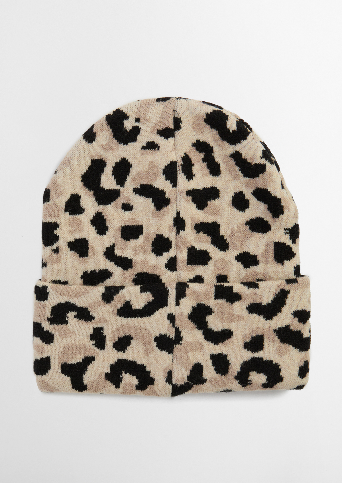 An image of the Barbour International Harley Leopard Beanie Hat