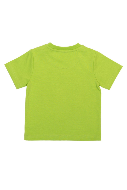 Kite T-Shirt. A short sleeve, round neck T-shirt with poppers and green safari animal print.