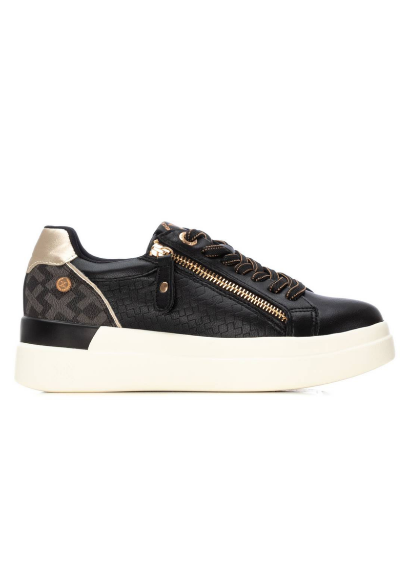 An image of the Xti Leather Side Zip Trainers