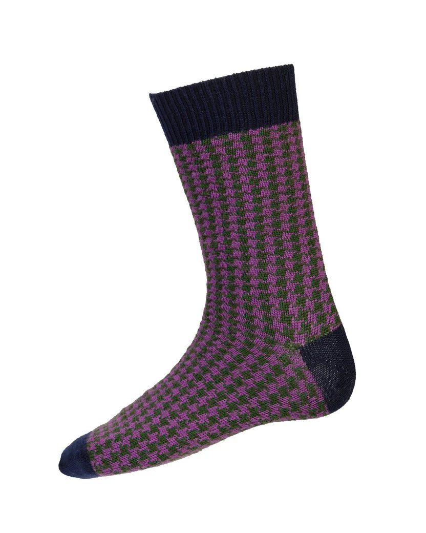 Houndstooth Short Socks