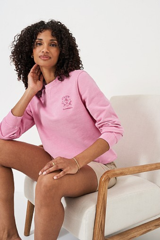 An image of the Crew Clothing Pigment Dyed Crew Neck Sweatshirt