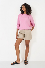 An image of the Crew Clothing Pigment Dyed Crew Neck Sweatshirt