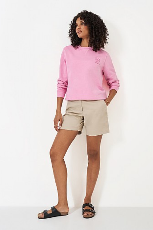 An image of the Crew Clothing Pigment Dyed Crew Neck Sweatshirt