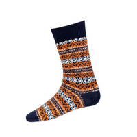 An image of the House of Cheviot Fairisle Short Socks