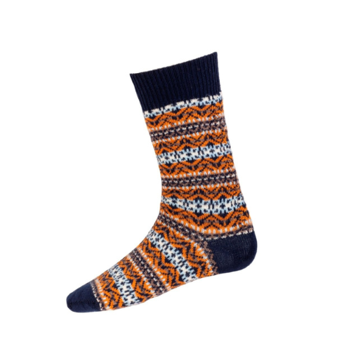 An image of the House of Cheviot Fairisle Short Socks
