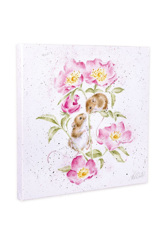Mice in Flowers Canvas