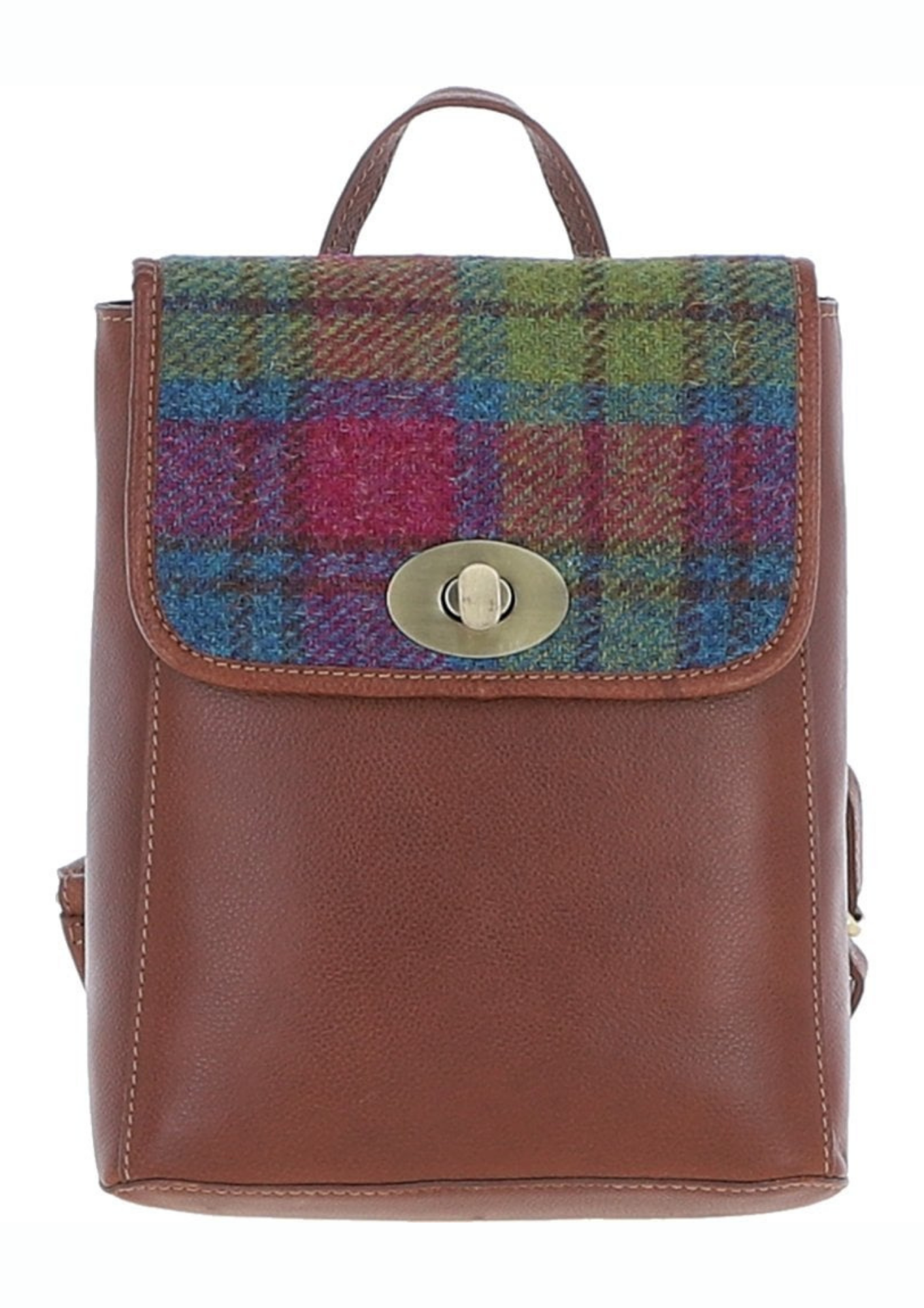 An image of the Ashwood Leather Ashwood Leather x Harris Tweed Compact Backpack