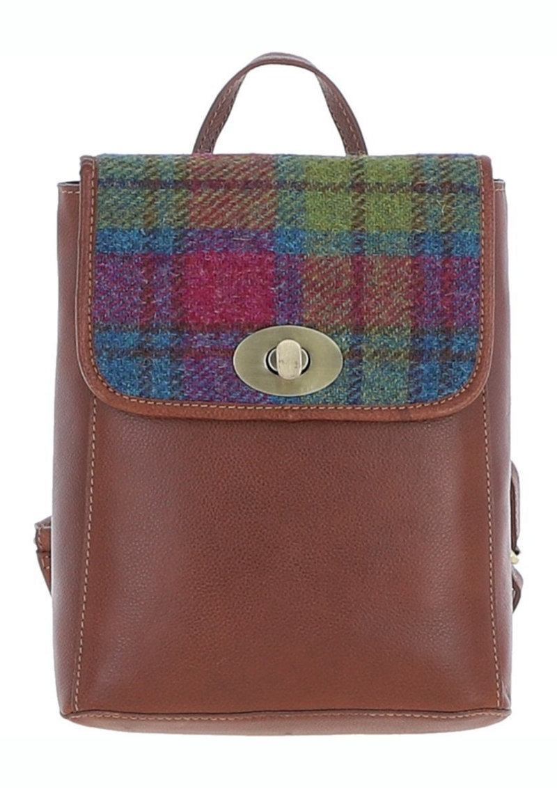 An image of the Ashwood Leather Ashwood Leather x Harris Tweed Compact Backpack