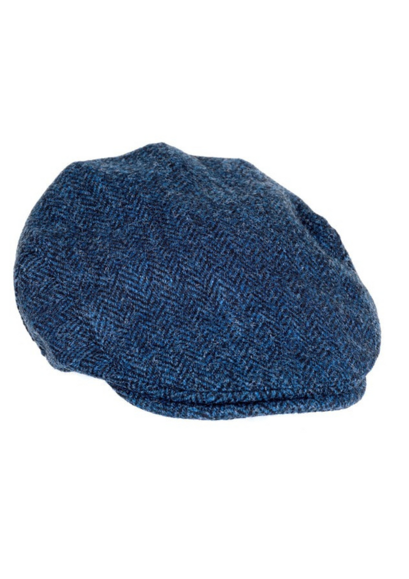 An image of the Heather Accessories Highland Harris Tweed Flat Cap
