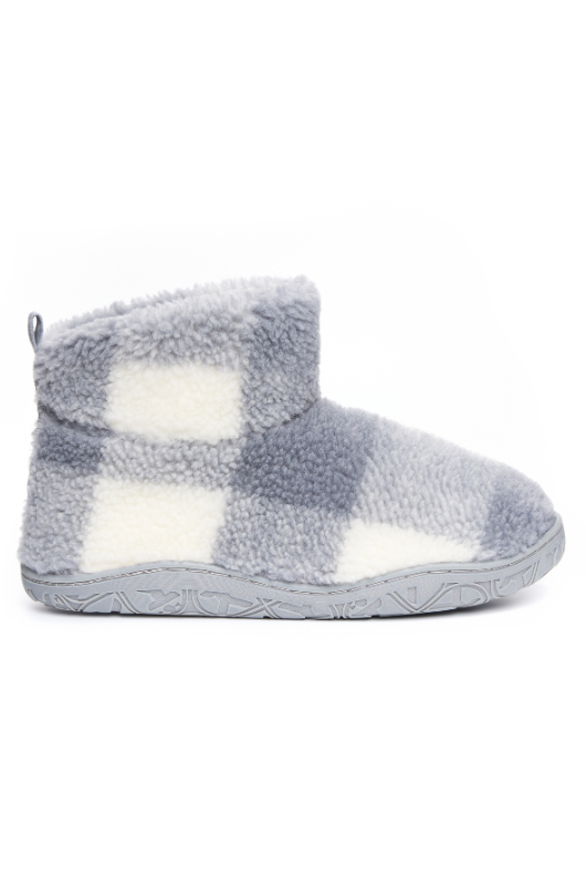 An image of the Bedroom Athletics Celeste Check Sherpa Slipper Boots
