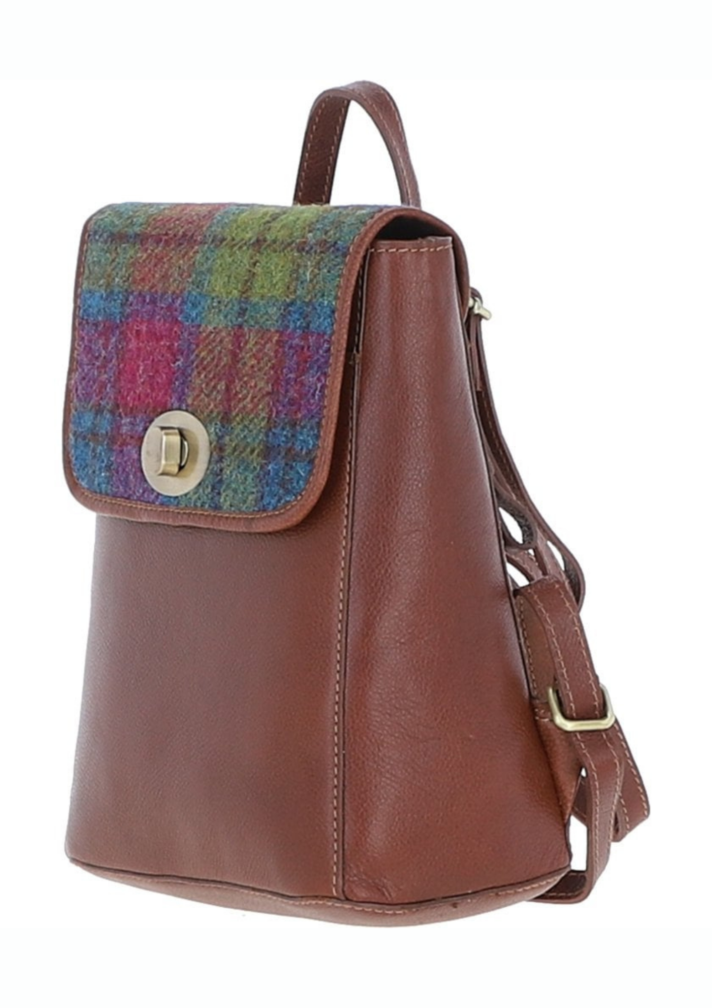 An image of the Ashwood Leather Ashwood Leather x Harris Tweed Compact Backpack