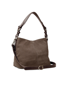An image of the Fairfax & Favor Fairfax & Favor Mini Tetbury Handbag Fog Suede