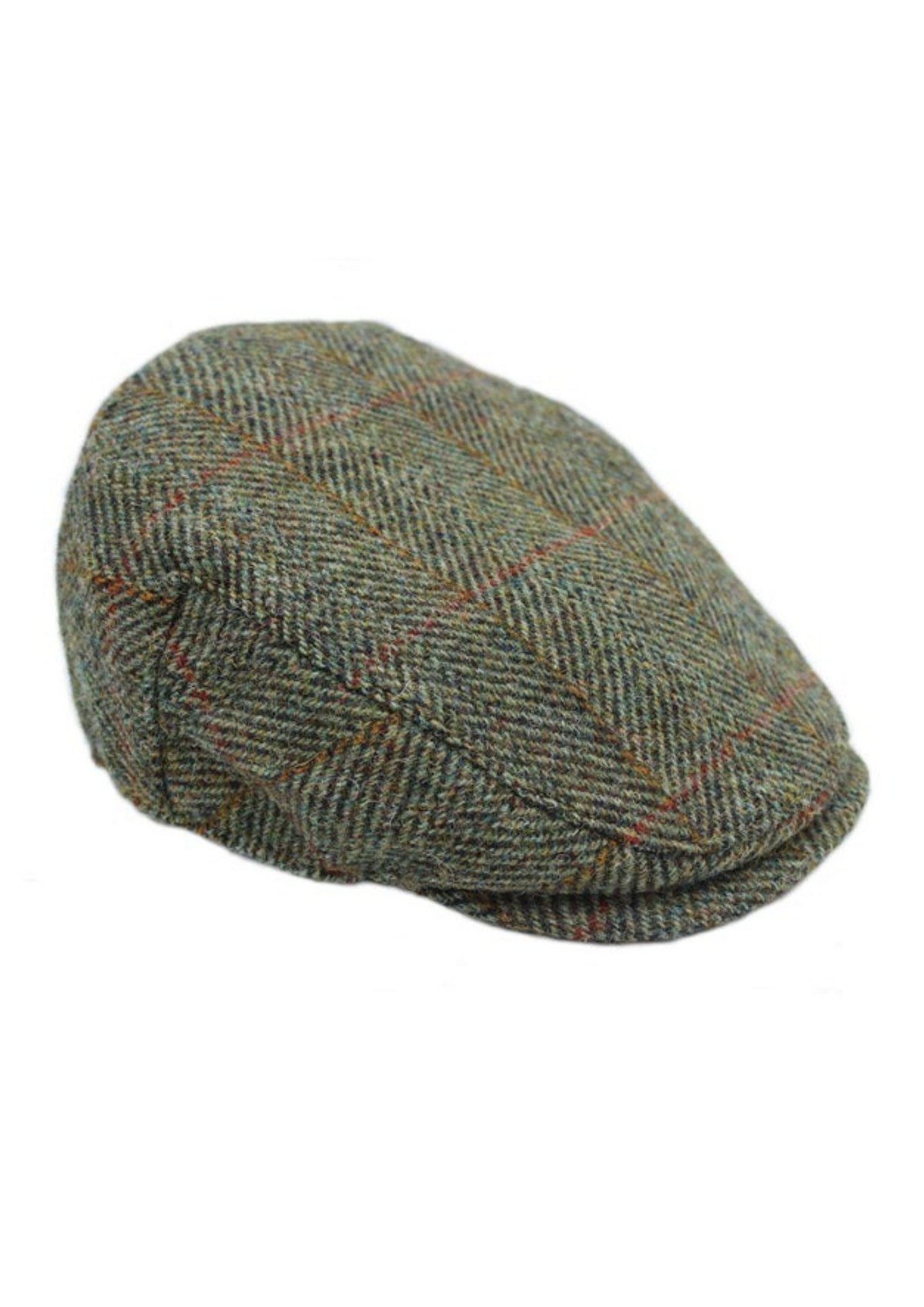 An image of the Heather Accessories Highland Harris Tweed Flat Cap
