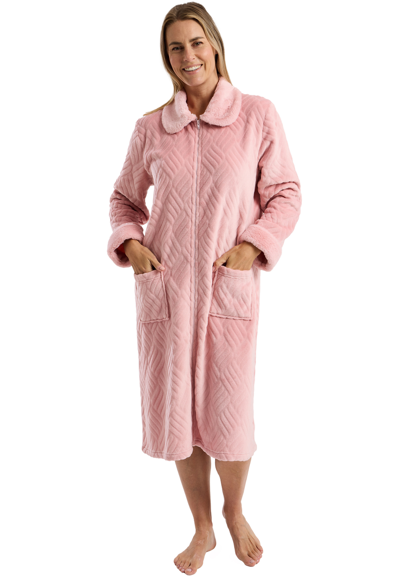 An image of the Marsylka Faux Fur Zip Robe