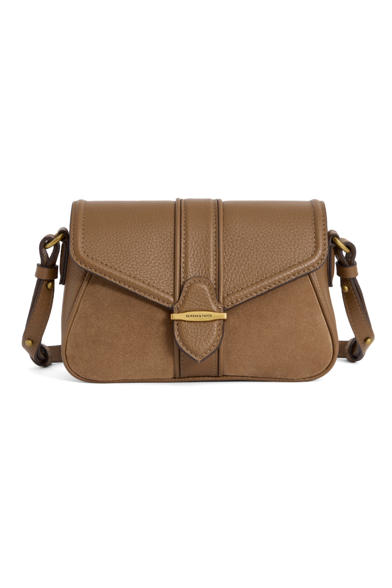 An image of the Fairfax & Favor Fairfax & Favor Aviemore Cross Body Tan Suede