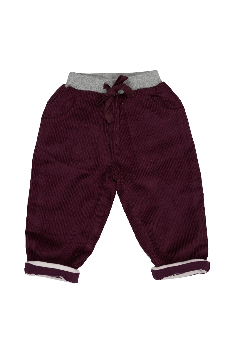 Lined cord trousers