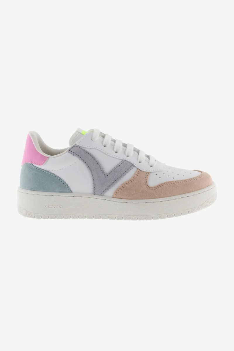 An image of the Victoria Seul Split Leather Multicolour Trainer