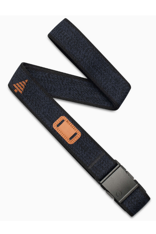 Arcade Belts Blackwood Slim Belt. A slim heather navy black belt with adjustable buckle.