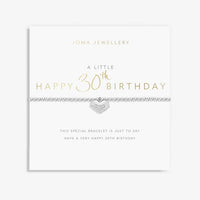 An image of the Joma Jewellery Happy 30th Birthday Bracelet