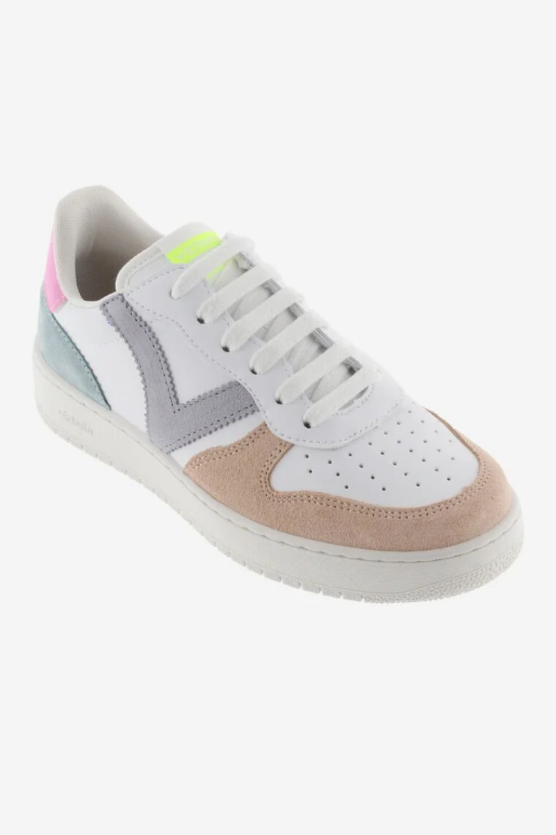 An image of the Victoria Seul Split Leather Multicolour Trainer