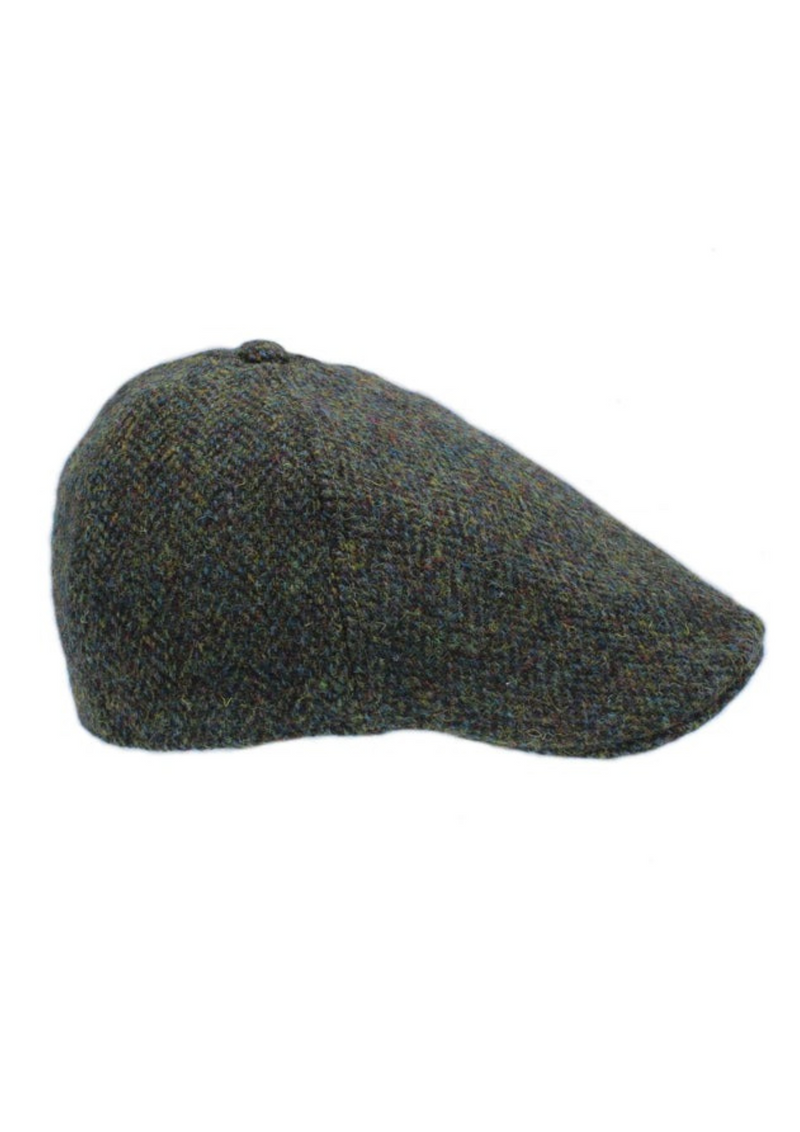 An image of the Heather Accessories Mallaig Harris Tweed Duckbill 6 Piece Cap