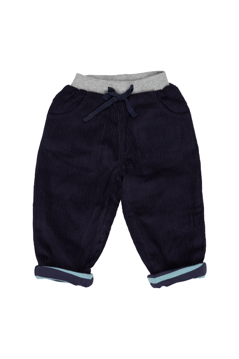 Lined cord trousers
