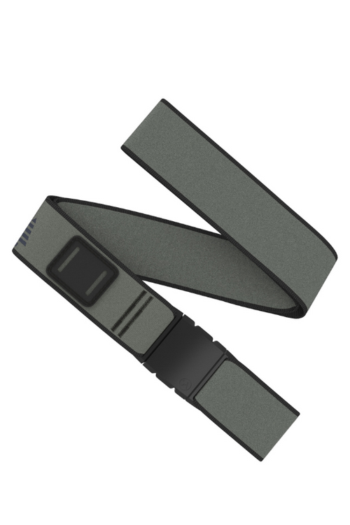 Arcade Belts Blackwood. A stretch belt with adjustable buckle, in the colour Ivy Green Black.