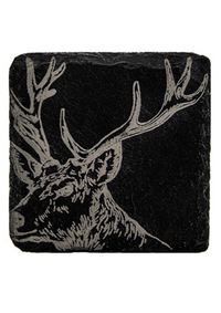 An image of the Selbrae House Slate Coaster - Stag