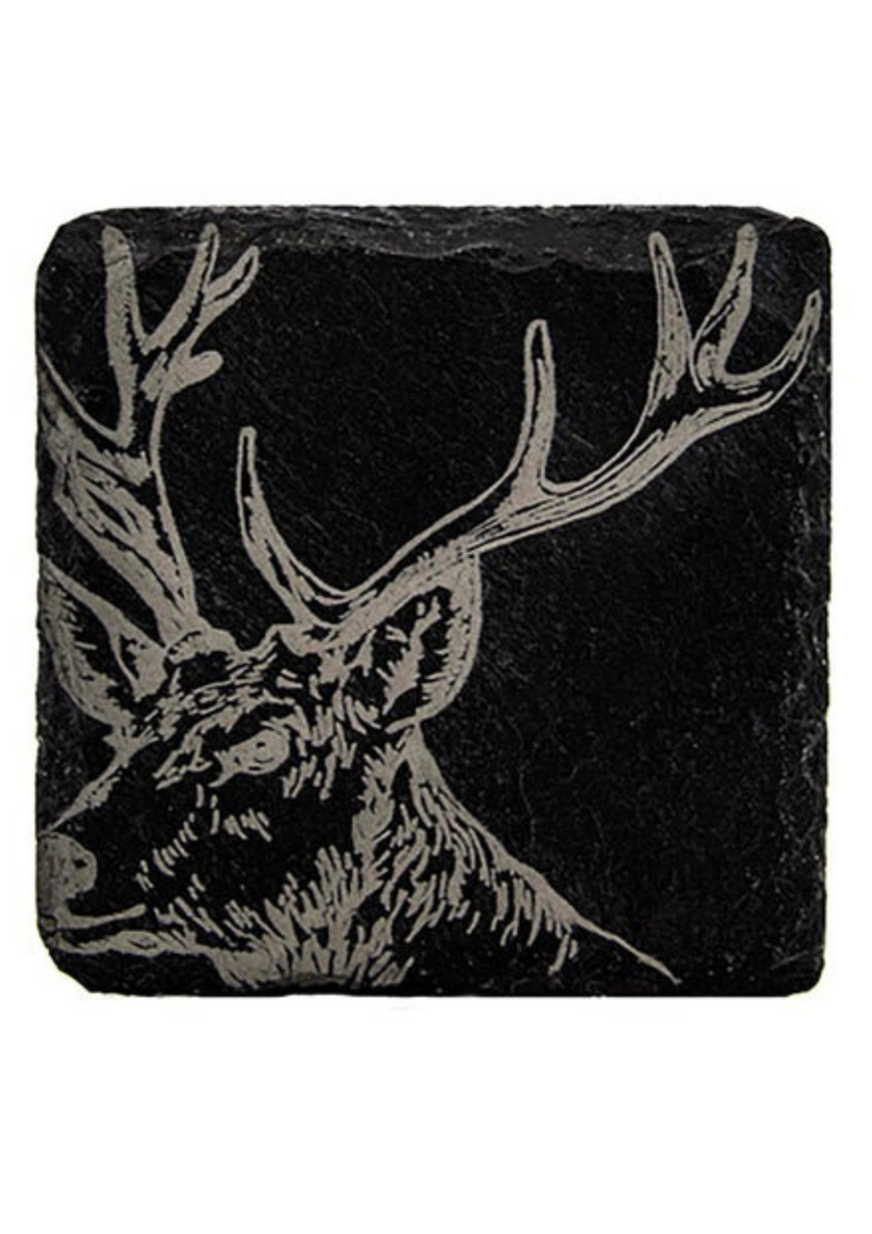 An image of the Selbrae House Slate Coaster - Stag