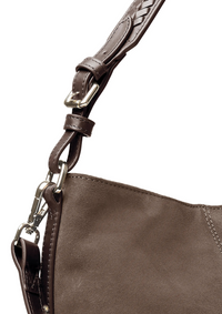 An image of the Fairfax & Favor Fairfax & Favor Mini Tetbury Handbag Fog Suede