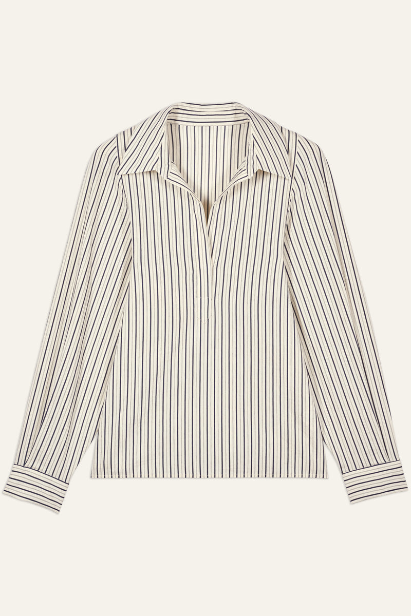 An image of the BA&SH Felicia Raglan Sleeve Shirt in the colour Ecru.