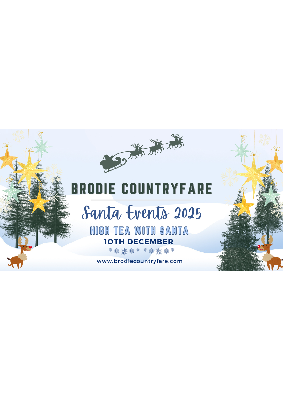 An image of the Brodie Countryfare 10th December High Tea with Santa 2025