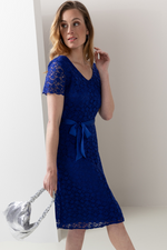 An image of the Bianca Darcey Short Sleeve Lace Dress
