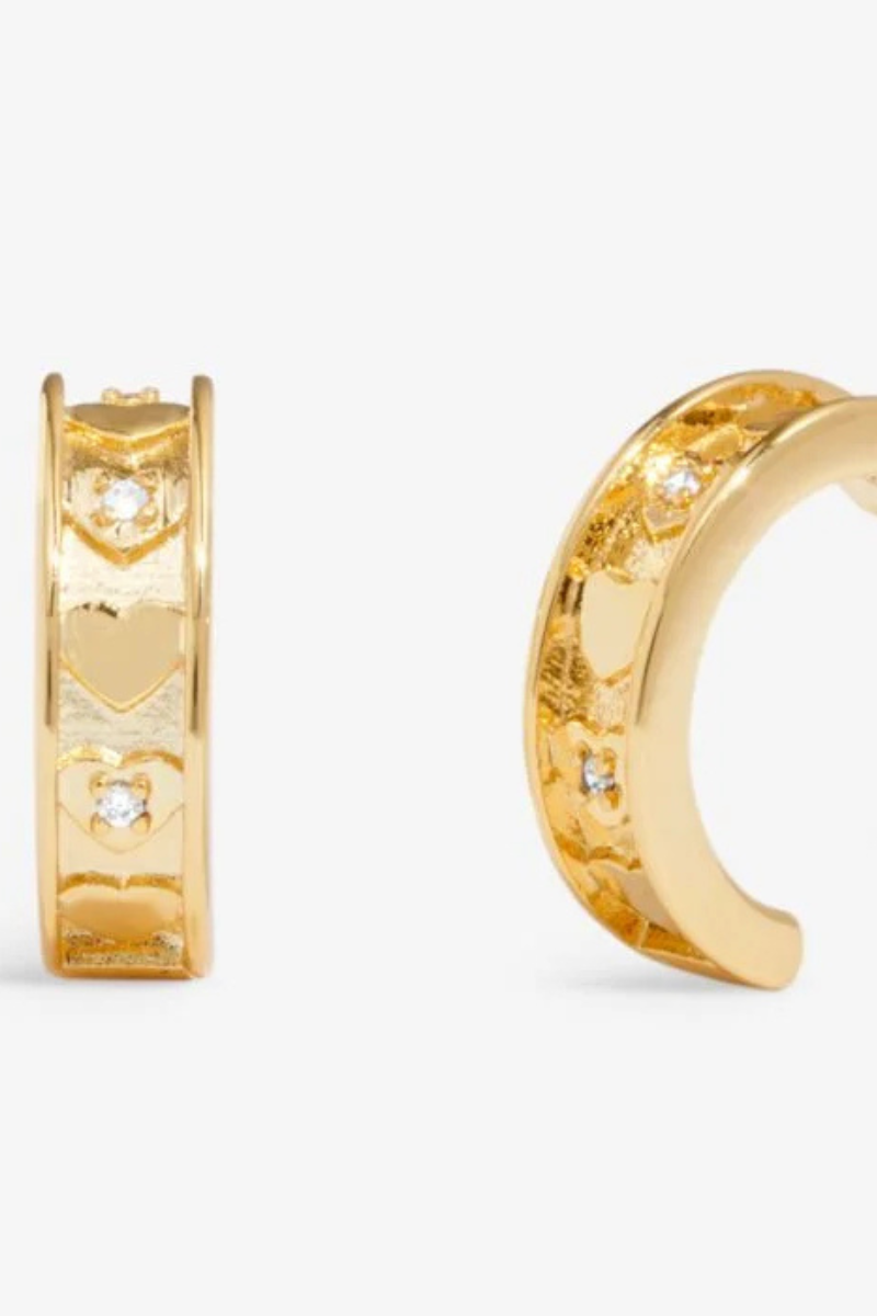 An image of the Joma Jewellery Style Stories Barrel Hoop Earrings