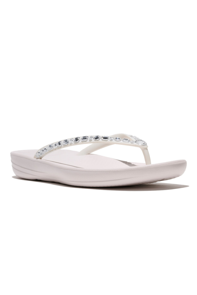 An image of the Fitflop Iqushion Multi-Crystal Ergonomic Flip-Flops