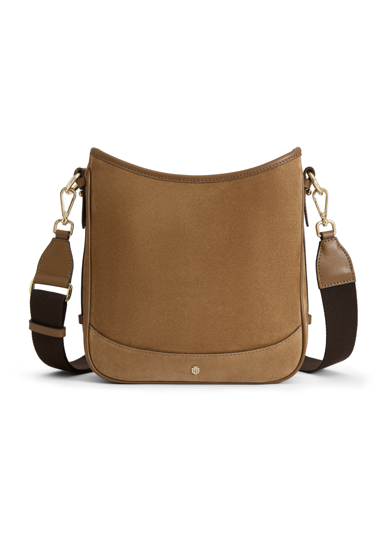 An image of the Fairfax & Favor Fairfax & Favor Dartmoor Messenger Bag Tan Suede