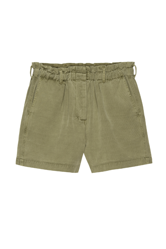 Rails Monte Shorts. Lightweight, airy shorts with a high-rise, elasticated waist, button-fly and a paperbag waistline.