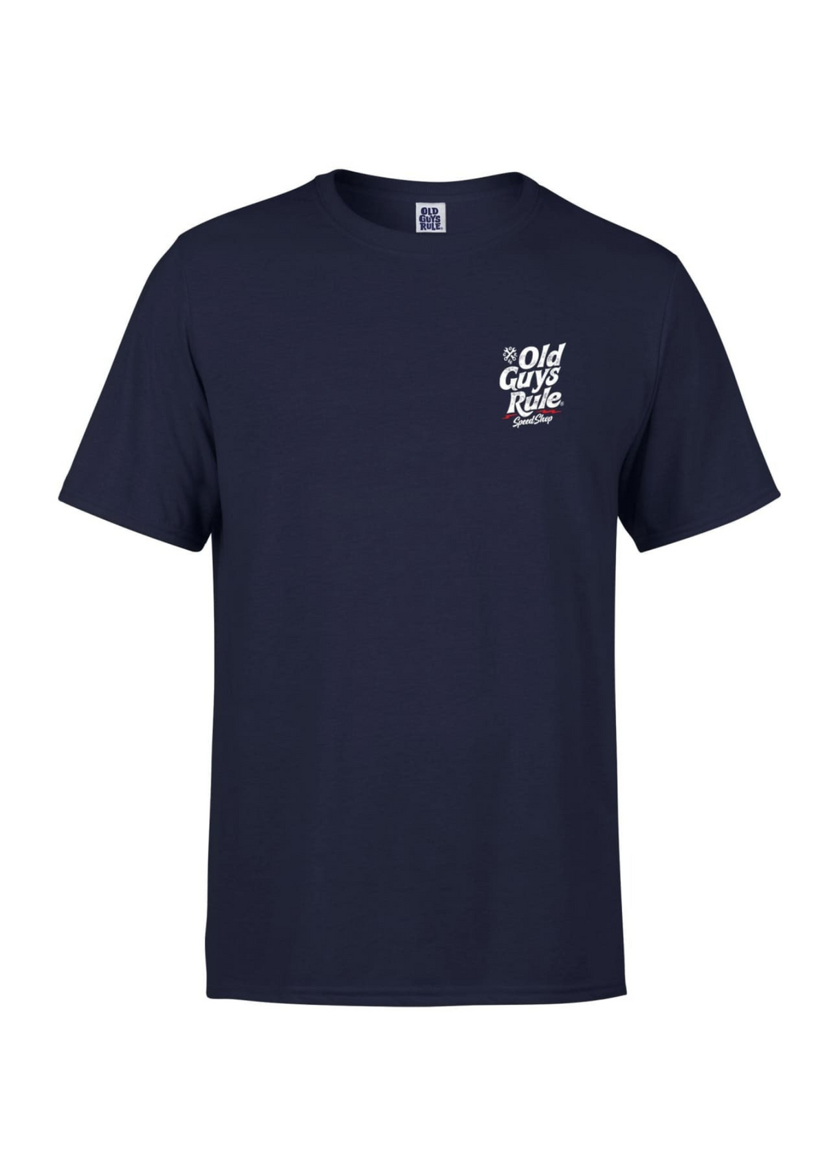 An image of the Old Guys Rule Speed Shop T-Shirt