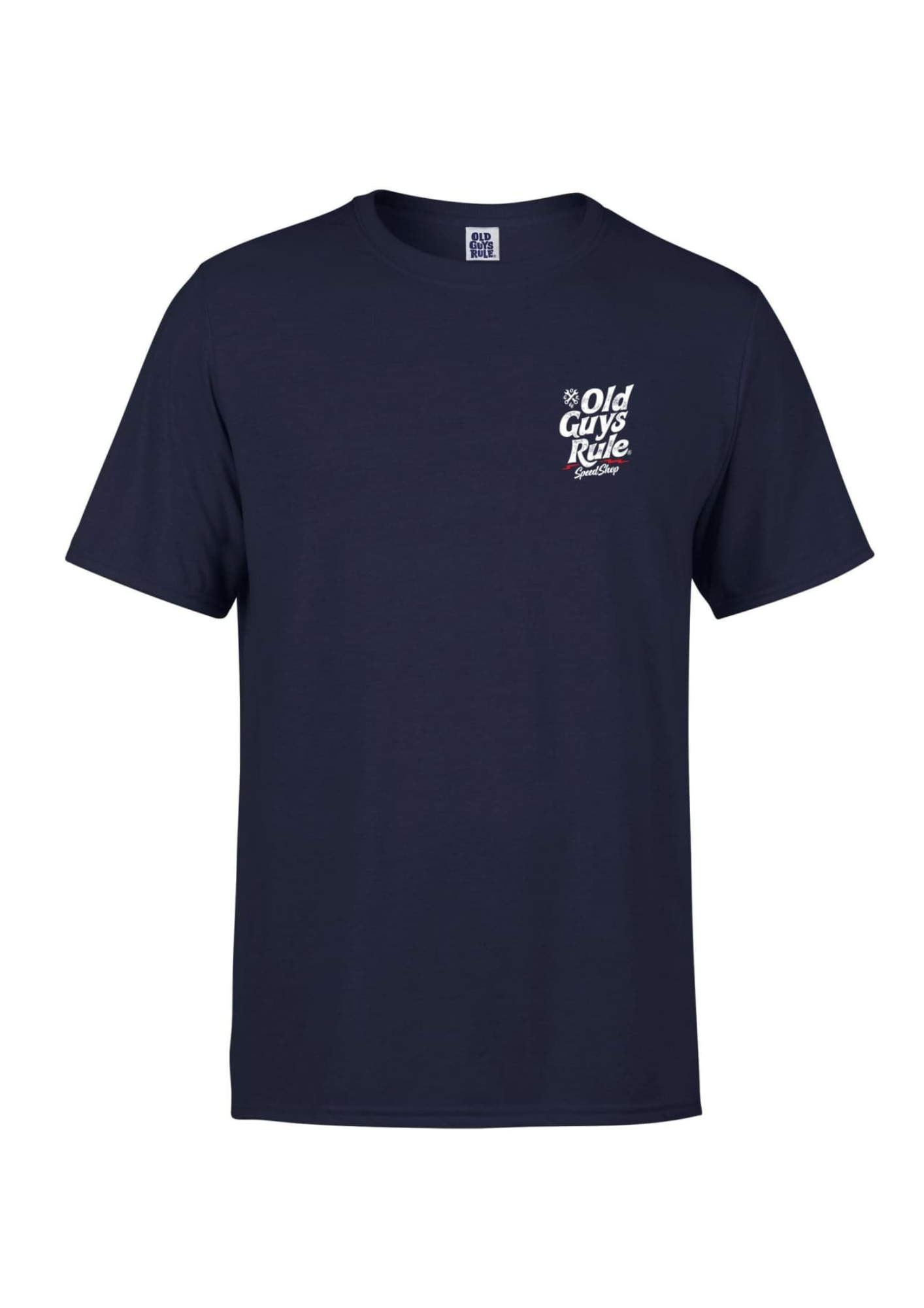 An image of the Old Guys Rule Speed Shop T-Shirt