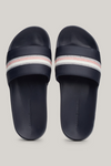 An image of the Tommy Hilfiger Global Stripe Topstitch Pool Slides