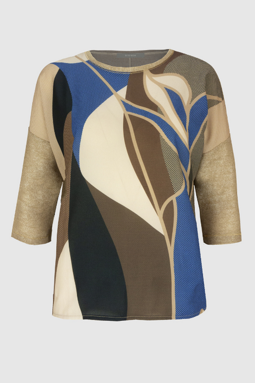 An image of the Bianca Julie V-Neck Patterned Top