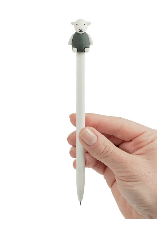 An image of the Herdy Company Herdy Pen in White, with a grey bodied sheep on the top.