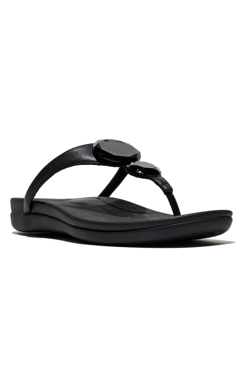 Solay Glossy-Disc Toe-Post Sandals