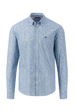 Fynch-Hatton Long Sleeve Print Shirt. A casual fit, button-down shirt with a minimalist all-over design.