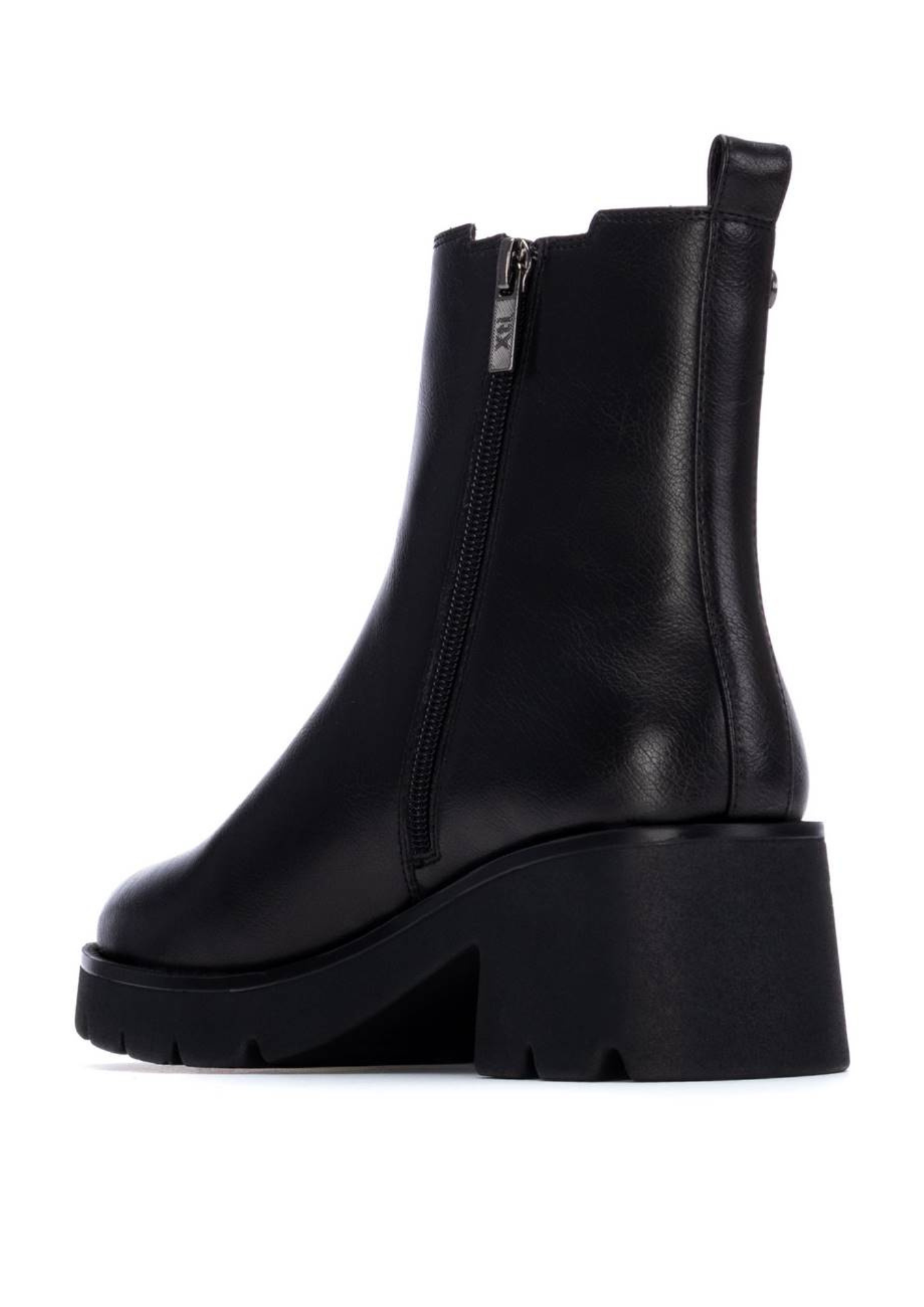 An image of the Xti Leather Heeled Ankle Boot